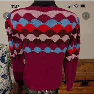 Kate Spade Colorful Wave Pattern Sweater